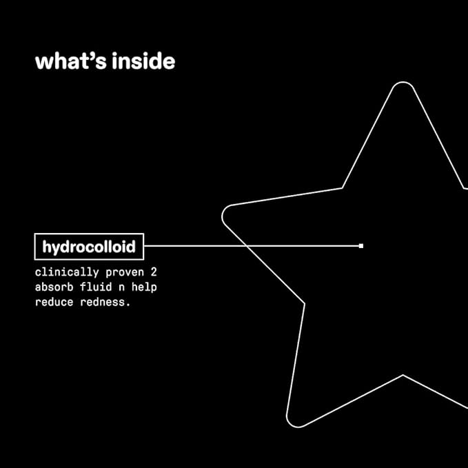 Starface Black Star BIG PACK, Hydrocolloid Pimple Patches, Absorb Fluid and Reduce Redness, Cute Star Shape, Cruelty-Free Skincare (96 Count)