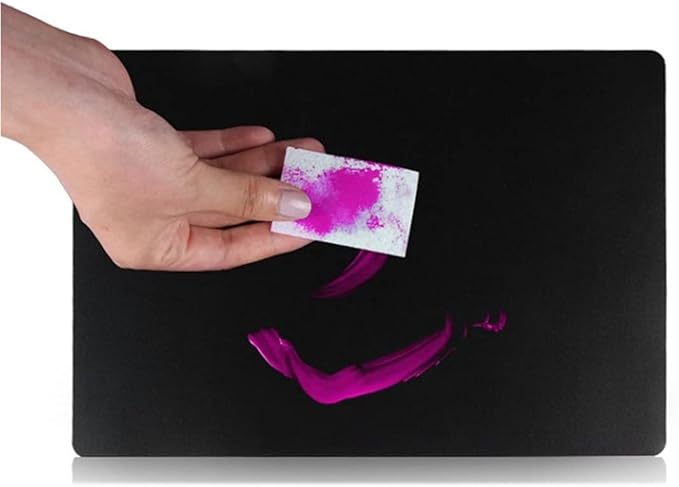 10Sheets Plastic Nail Art Palette Nail Painting Board Nail Drawing Board Nail Painting Mixed Color Palettes Paint Mixing Palette for Nail-Art Beauty Salon Color Cream Mixing, Black