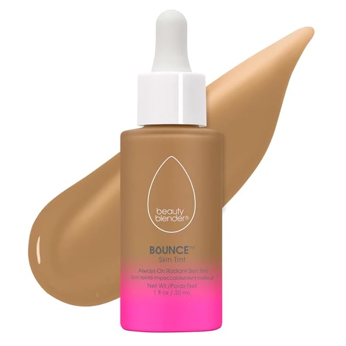 Beautyblender 12-Hour Always on Radiant Skin Tint, Breathable Serum Foundation Stays Put for All Day Long Wear, Infused with Hyaluronic Acid & Niacinamide, Tan 4