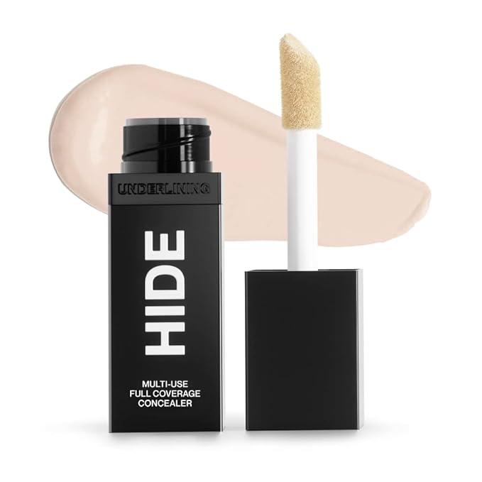 HIDE Liquid Concealer, Medium to Full Coverage Concealer for Blemishes, Under Eye Dark Circles & Scars, Oil Free Concealer, Chiffon (See Shade Finder), 0.5 fl oz