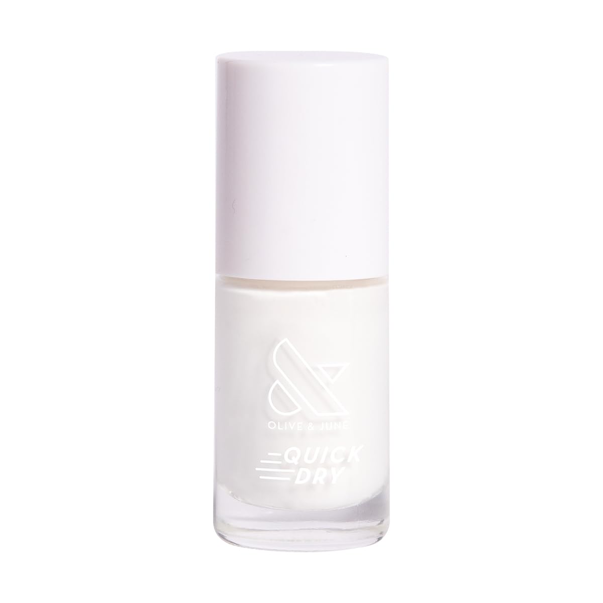 Olive & June Quick Dry Nail Polish | Instant, Fast-Drying, Smudgeproof Color | 15-free, Vegan, Cruelty-Free Formula | Lasts up to 5 Days | Salon-Quality Manicure, Pedicure at Home | Swan Opaque White