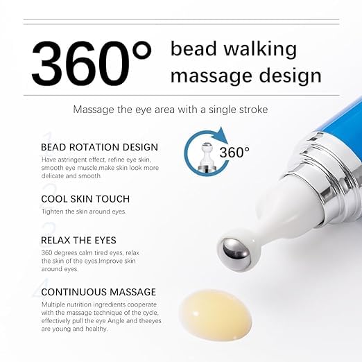 Caffeine Eye Serum for Dark Circles, Puffiness, Bags Under Eyes, Illuminating Eye Serum, Retinol Eye Serum, Anti-Aging Eye Serum for Dark Circles, Age Spots, Fine Lines, Wrinkles