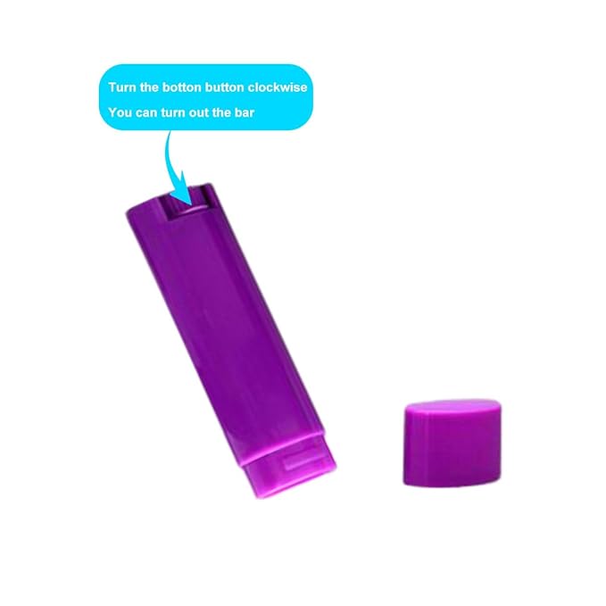 5ml 25Pcs Empty Oval Deodorant Lip balm Tubes Containers Twist-up Refillable Containers for Lipstick,Chapstick,Homemade Lip balm,DIY Deodorants(Purple)