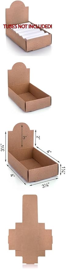 White Arched Lip Balm Tube Display Boxes (10)