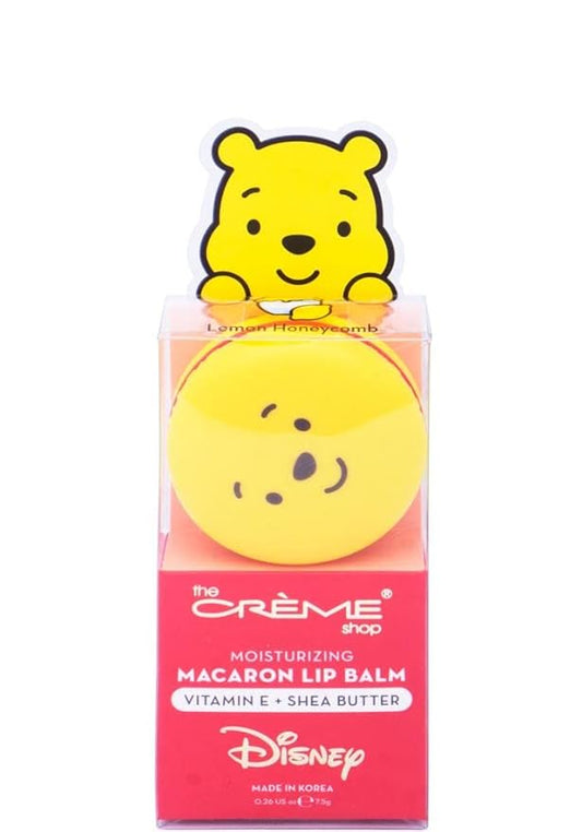 The Crème Shop x Disney Macaron Lip Balm Winnie The Pooh Lemon Honeycomb Crème Korean Scented Pocket Portable Vitamin E Shea Butter (Winnie The Pooh (Lemon Honeycomb))