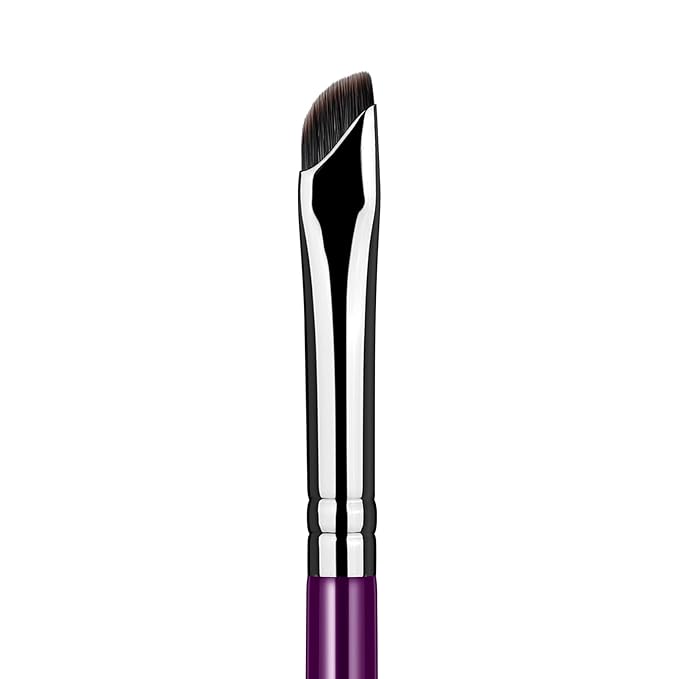 Eyeliner Brush, EIGSHOW Sickle Angled Gel Eyeliner Makeup Brush for Precise Eye Liner, Eyebrow, Eyelid with Ultra Thin Vegan Bristles (E865 Purple)
