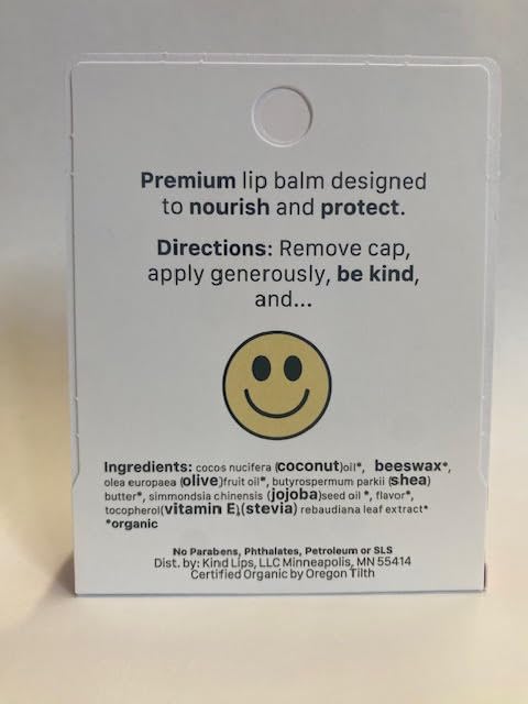 Kind Lips Lip Balm - Nourishing & Moisturizing Lip Care for Dry Lips with Shea Butter, Beeswax & Vitamin E | Strawberry Flavor | 0.15 Oz (Pack of 3)