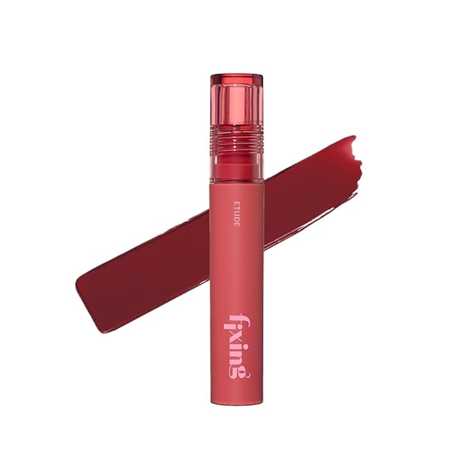 ETUDE Fixing Tint #17 Berry Red (4g) | Long Lasting High Pigmented Liquid Lipstick | Waterproof Lightweight Matte Finish Lip Stain | Full Coverage | Korean Makeup, Kbeauty