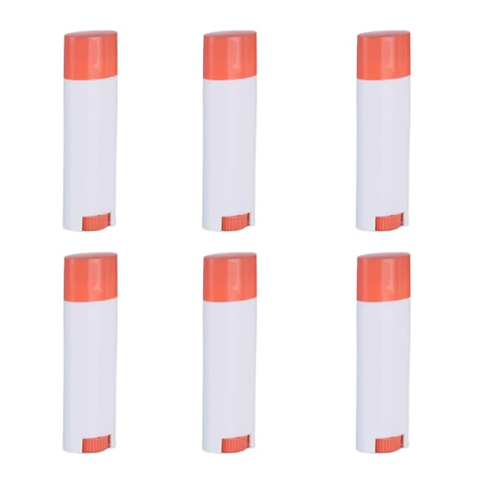 5ml 25Pcs Empty Oval Deodorant Lip balm Tubes Containers Twist-up Refillable Containers for Lipstick,Chapstick,Homemade Lip balm,DIY Deodorants(Pink White)