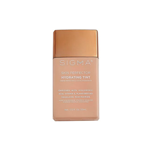Sigma Beauty Skin Perfector – Hydrating Skin Tint Foundation for Lightweight, Buildable Coverage, With Hyaluronic Acid, Niacinamide Serum, and More (2 Light Beige Tint, 1.12oz)