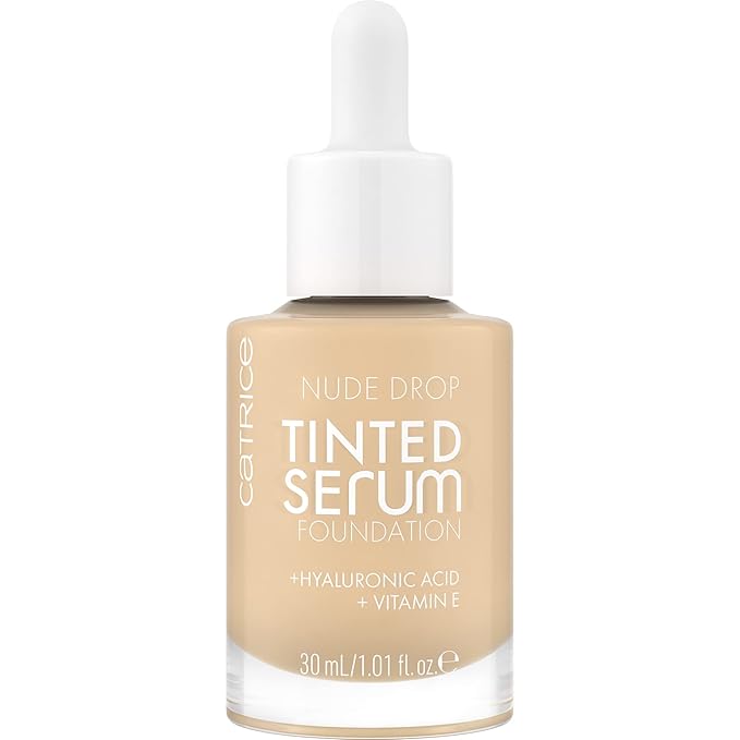 Catrice | Nude Drop Tinted Serum Foundation | Lightweight, Hydrating, Buildable Coverage | Enriched with Hyaluronic Acid & Vitamin E | Vegan & Cruelty Free (004N)