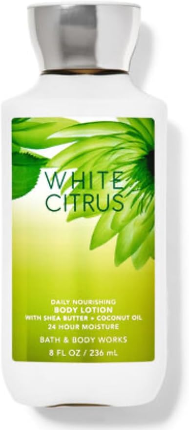 Bath & Body Works - 3 Piece Bundle - Spray - Body lotion - Shower Gel - Full Size and Gift Bag HELLO GORGEOUS (White Citrus)