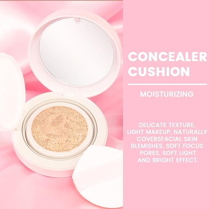 Nuder Cushion Foundation,Fair Ivory for Light & Medium With Neutral Skin Tone,Long-Lasting,Lightweight,Flawless Coverage,Dewy Finish,Concealing Redness,Blemishes and Under-eye Bags for All Skin Types