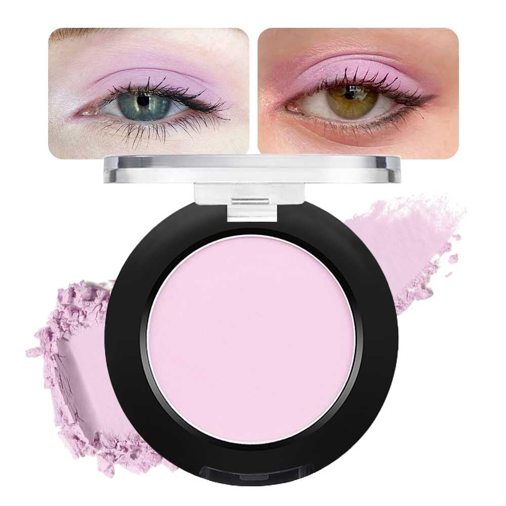 Eyeshadow Single Matte, High-Pigment Monochrome Eye Shadow Pressed Powder, Everyday Velvety Silky Eye Makeup Looks, Professional Long-Lasting Waterproof Single Eyeshadow Palette, Pink Nude 02