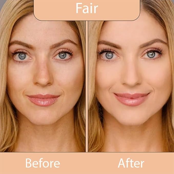 LUMINESS Silk Airbrush Spray Foundation & Buffing Brush Kit – Full Coverage Foundation & Dual-Sided Buffing Brush - Buildable Coverage, Anti-Aging Formula Hydrates & Moisturizes (Shade - Fair)