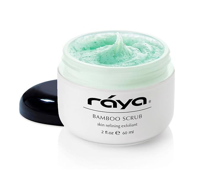 RAYA Bamboo Facial Scrub (R-125) | Herbal Exfoliating and Refining Treatment for Dry Skin | Helps Reduce Fine Lines and Wrinkles | Made with Bamboo and Jojoba Beads