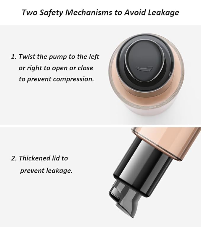 3PCS Black Replacement Foundation Pump Make-Up Cosmetic Liquid Foundation Make-Up Pump for MAC and Estee Lauder Double Wear Foundation (3PCS)