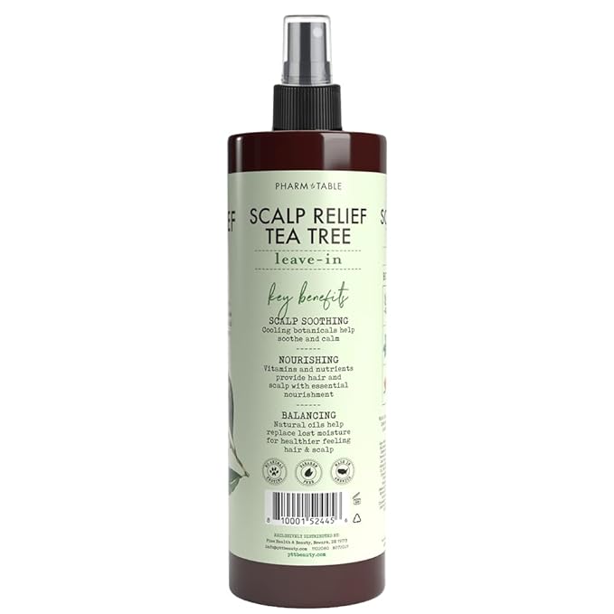 Leave In Conditioner Spray - Tea Tree Scalp Treatment - Anti-Dandruff Treatment, Dry & Itchy Scalp Treatment, Hydrating & Medicated Formula for Psoriasis, and Scalp Care - Detangles & Nourishes Hair.