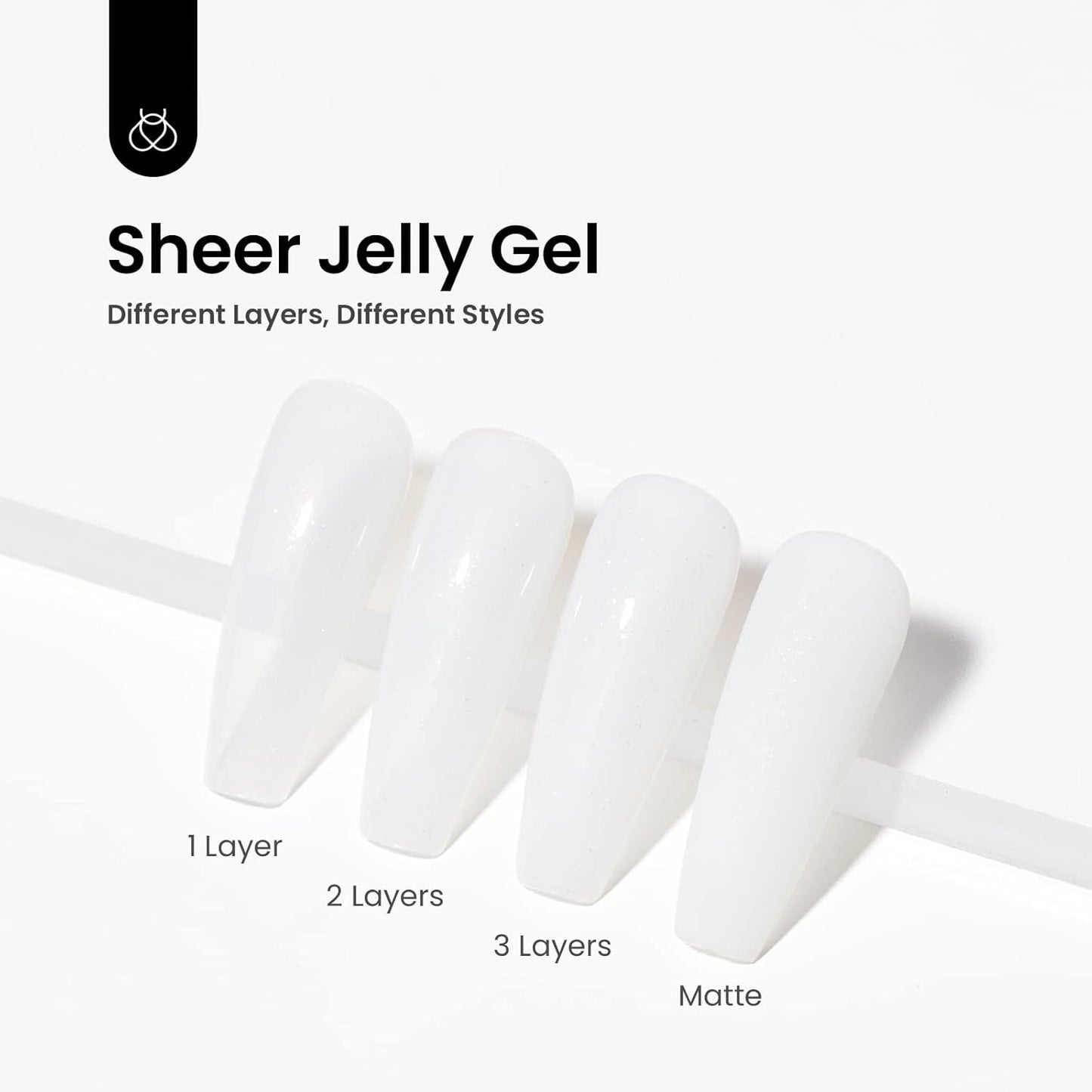 Beetles White Gel Nail Polish-15 ml Shimmer Glitter Milky White Gel Nail Polish Soak Off UV/LED Lamp Nail Art Manicure Salon DIY for French Nail Home Gift for Women Girls