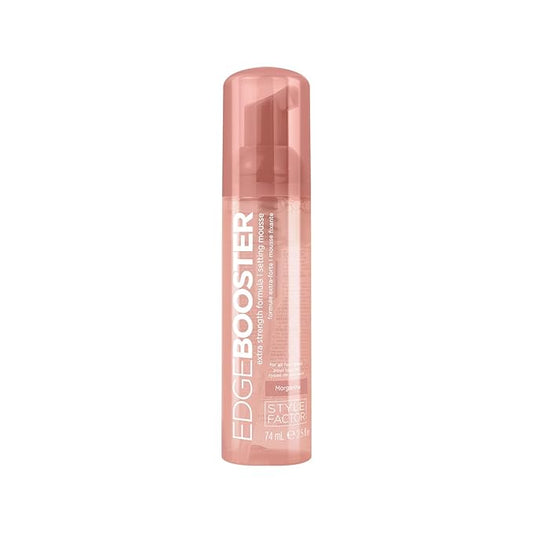 Style Factor EDGE BOOSTER Extra Strength Setting Mousse – Frizz Control, Extra Volume, and Conditioning – 2.5oz Morganite Mousse for Curly Hair