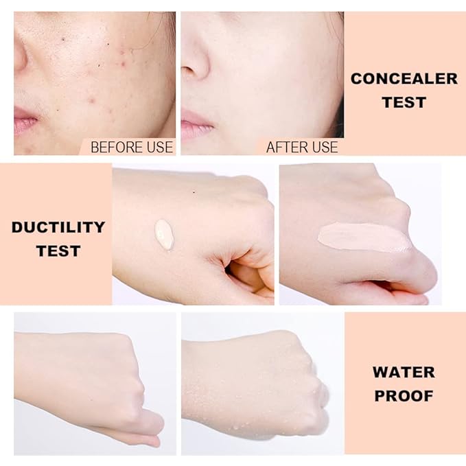 1 Pack Liquid Foundation Cream for Face Makeup,Durable Full Coverage Matte Concealer Make Up,Oil Control & Waterproof Base Primer -1 Fl.Oz-BEIGE 4#