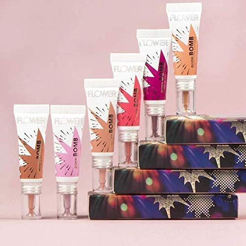 FLOWER Beauty By Drew Barrymore Liquid Blush Makeup Bomb Color Drops -Silky Lightweight Formula + Gel Cream Blush for Cheeks - Radiant + Glossy Finish - Buildable + Lightweight Formula - Cruelty-Free + Vegan (Nectar)