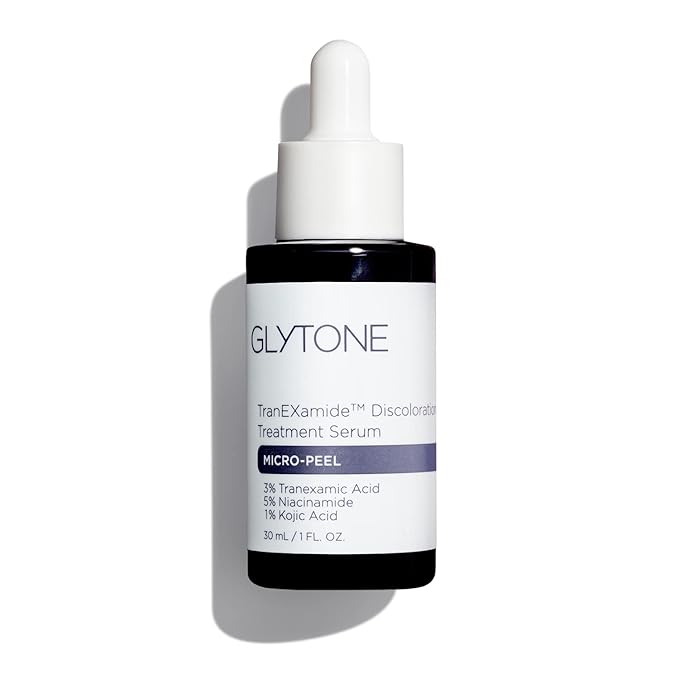 Glytone Micro-Peel TranEXamide™ Discoloration Correcting Serum | Dark Spot Remover with 3% Tranexamic Acid | Brightens Uneven Skin Tone for all Skin types | Fragrance Free, Paraben-Free - 1 fl oz