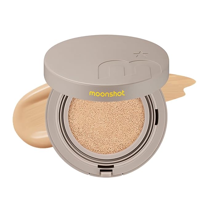 MOONSHOT KOREA Conscious Fit Cushion Foundation Medium Coverage, Long-Lasting & Buildable Foundation For A Smooth, Satin Finish, Vegan & Cruelty-Free,k-beauty (23N Cosmic Beige, Conscious Fit Cushion)
