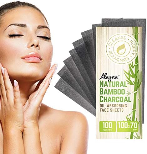 Oil Blotting Sheets for Face Natural Bamboo Charcoal Blotting Paper for Oily Skin Oil Absorbing Tissues Beauty Blotters Remove Excess Shine Organic Blot Papers For Facial Make Up & Skin Care 1 Pack
