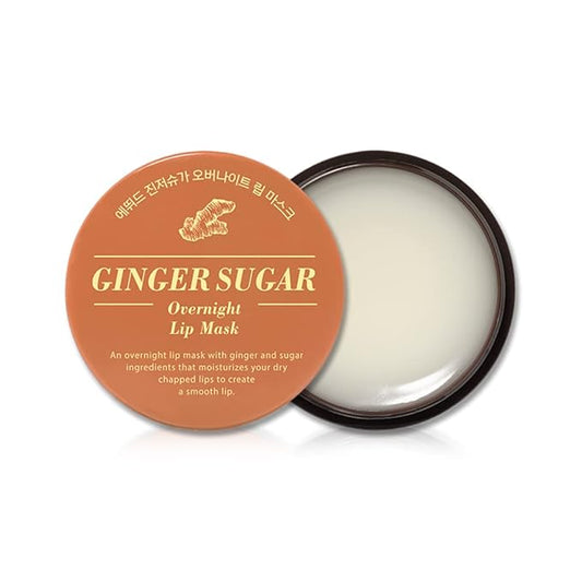 ETUDE Ginger Sugar Overnight Lip Mask 25g | Korean Lip Sleeping Mask Skin Care | Smooth and Moist Lips | Natural Ingredients Nourish & Hydrate Ginger Shea Butter Give Moisturizing Effect
