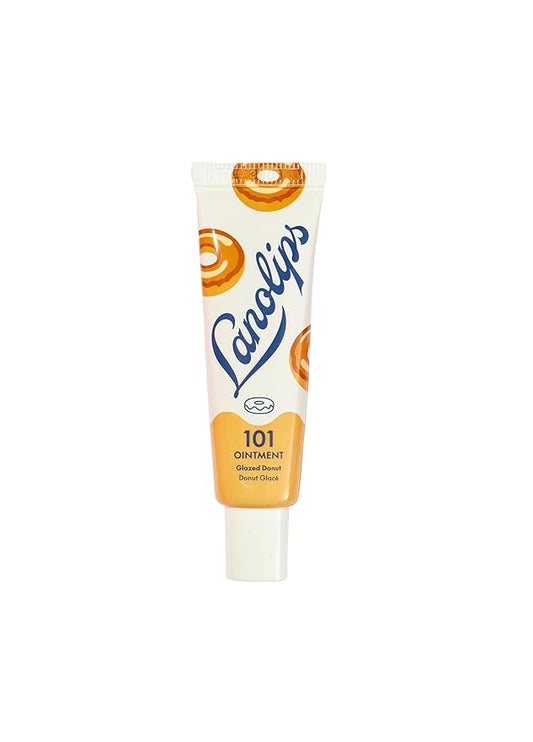 Lanolips 101 Delicious Glazed Donut - Lip Balm with Vitamin E Oil and Lanolin for Lip Hydration - Naturally Flavored Lanolin Lip Balm for Very Dry Lips - Dermatologist Tested (.35 Oz)