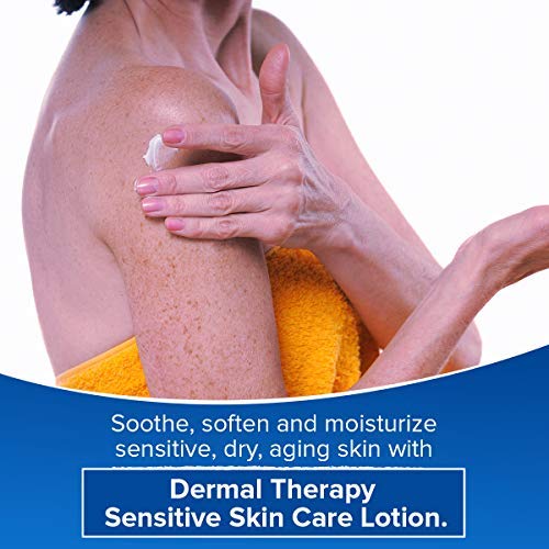 Dermal Therapy Sensitive Skin Lotion - Calming, Non-Irritating Lotion with 15% Allantoin, 10% Shea Butter, Vitamin E - Soothing Relief for Dry, Itchy, Eczema-Prone Skin - 8 fl oz / 240 ml