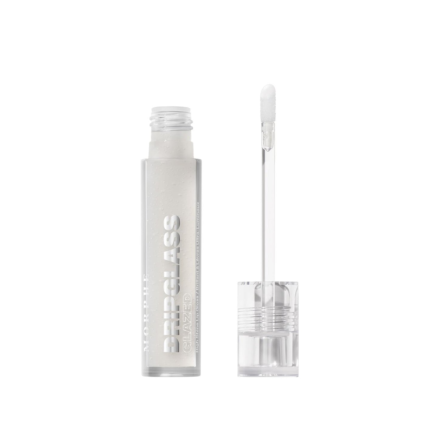 MORPHE Dripglass High Shine Lip Gloss - Glazed, Semi-Sheer & Nourishing Lip Makeup - Buildable Formula Infused with Plant-Derived Squalane & Vitamin E - So Transparent (0.13 oz)