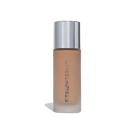 Fitglow Beauty - Natural Foundation+ Photo-Filtering Foundation | Vegan, Woman-Owned Clean Beauty (F4 - Medium Tan, Neutral Undertones)