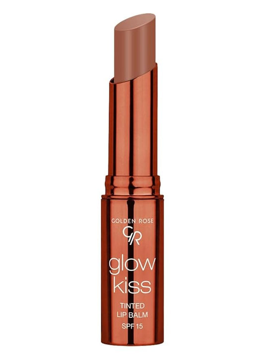 Golden Rose Cosmetics Glow Kiss Tinted Lip Balm with SPF15, Vegan Formula (Choco Cake)