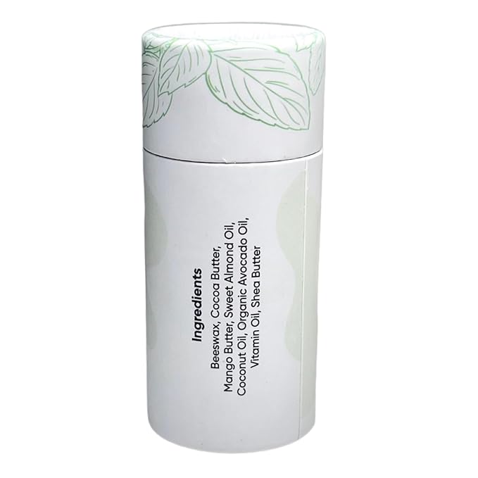 All Natural Luxury Lip Balm with Keychain Bundle - Moisturizing For Smooth and Soft Lips - Pure Ingredients, Eco-Friendly - Hydrates Dry and Chapped Lips - Push Up Paper Tube, Mint Flavor