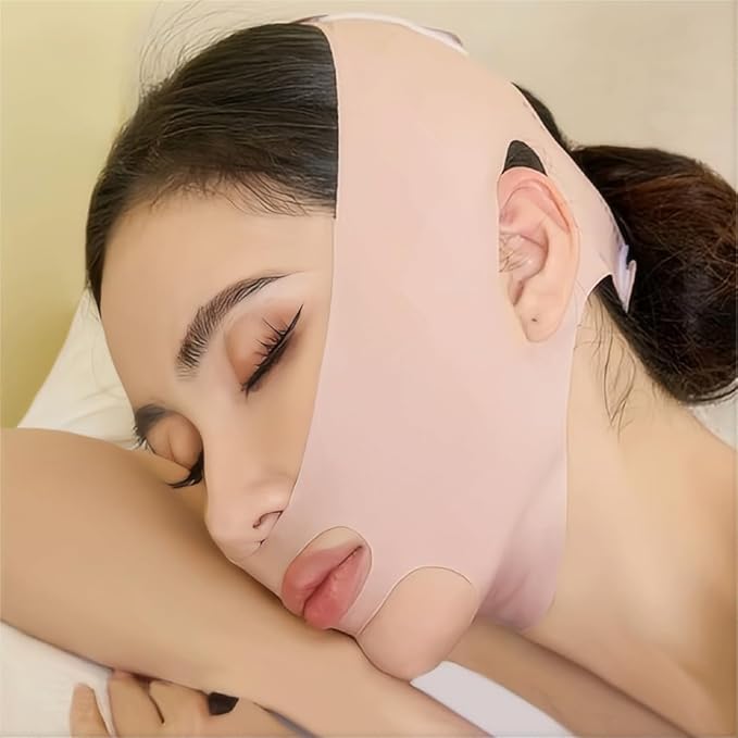 2pc V Line Face Lifting Strap - Chin and Cheek Lifting Bandage for V Face Lift - Sleeping Mask Strap for Women - Gift Idea