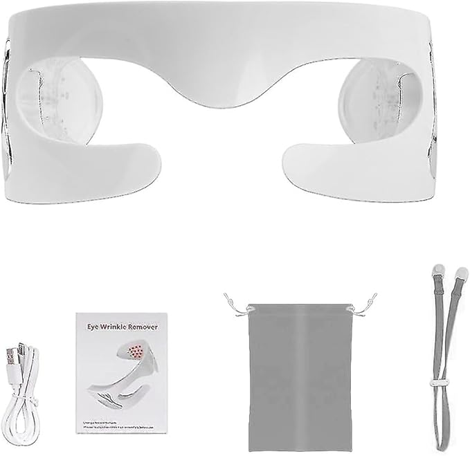 Enhance Collagen, Smooth Wrinkles, Reduce Puffiness, and Firm Skin with Advanced LED Light Therapy Technology, Red Light Therapy Eye Mask for Wrinkles