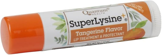 Quantum Health Super Lysine+ Coldstick, Tangerine Flavored - Soothes, Moisturizes, Protects Lips, Herbal Lip Balm, Spf 21, 5 Gm