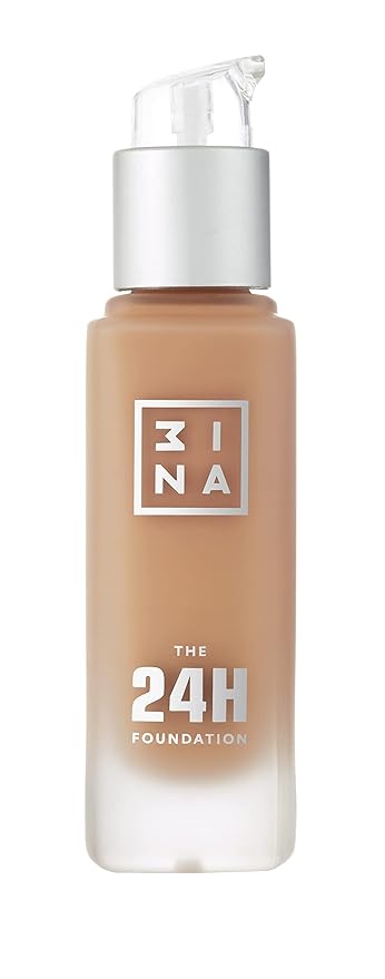 3INA The 24H Foundation 618-24H Long-Wearing Formula - Medium To High Buildable Coverage - Smooth Matte Finish - Expanded Shade Selection - Waterproof, Cruelty Free, Vegan Makeup - 1.01 Oz
