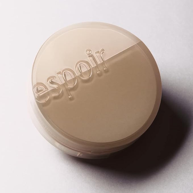 Espoir Pro Tailor Be Natural Cushion Ivory 0.5 oz with 0.5 oz Refill | Thin, Micro Layering Natural Dewy Coverage Foundation Cushion | Long-lasting Dense, Even Skin Texture | Korean Cushion Foundation