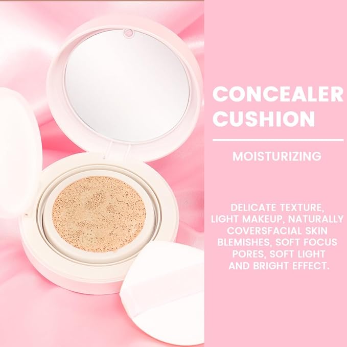 Nuder Cushion Foundation,Natural Beige for Natural & Medium with Neutral Skin Tone,Long-Lasting,Lightweight,Flawless Coverage,Dewy Finish,Concealing Blemishes and Under-eye Bags for All Skin Types