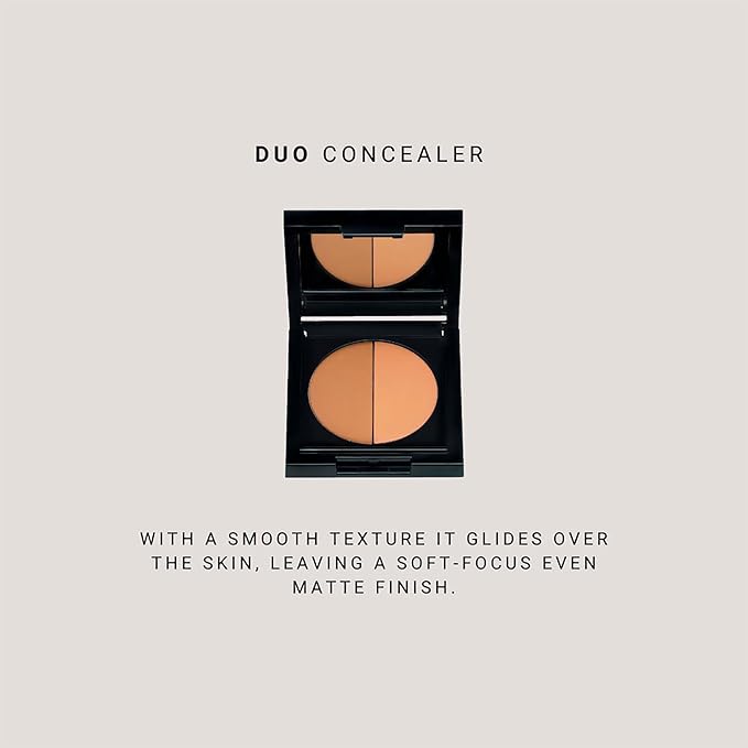 Duo Concealer - Double-Shade Compact Creamy Concealer - Smooth Texture Hides Imperfections - Even Matte Finish - Provides Full Coverage And Long Lasting Results - Manviol - 0.1 Oz