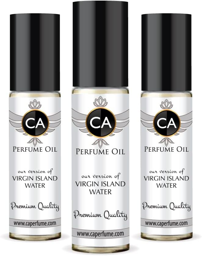 CA Perfume Club Impression of Virgin Island Water For Women & Men Replica Fragrance Body Oil Dupes Attar Roll-On 0.3 Fl Oz-X3