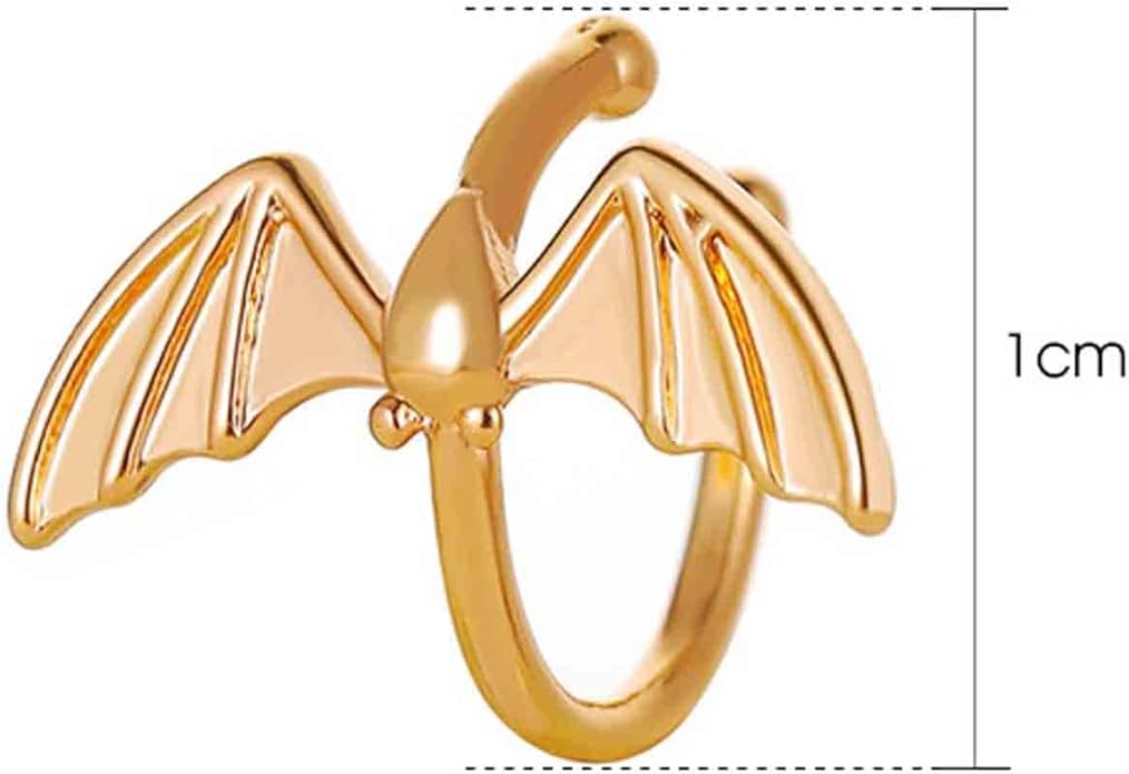 Gothic Bat Cuff Earrings Gold Bat Ear Cuffs Non Pierced Earrings Punk Animal Earrings Cool Vampire Earrings Jewelry for Women and Girls Gifts