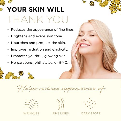 AZURE 24K Gold Firming Face Mask- Anti Aging, Hydrating, Toning & Firming Facial Sheet Mask - Helps Reduce Wrinkles & Fine Lines - With Hyaluronic Acid & Collagen - Skin Care Made in Korea - 10 Pack