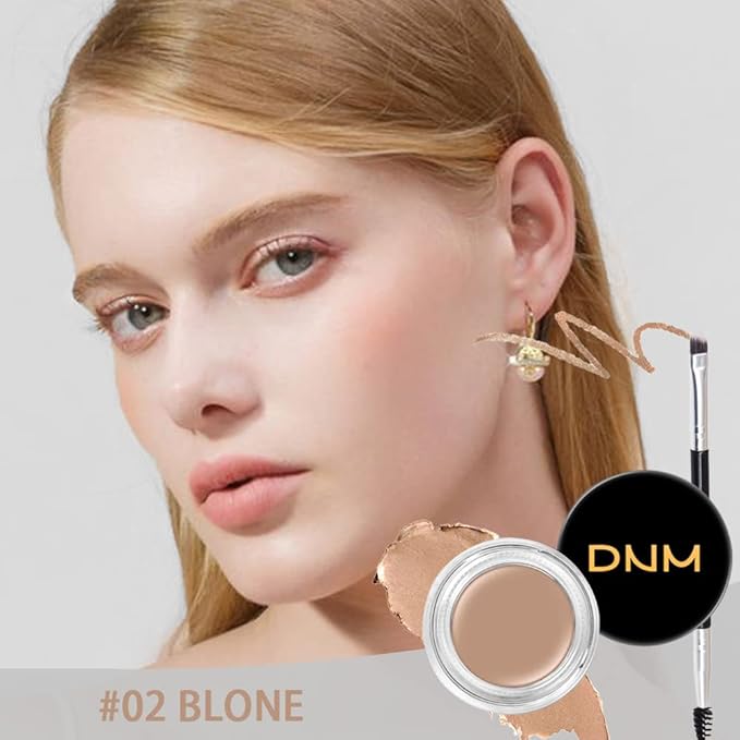 evpct Blonde Eyebrow Powder Pomade Gel Shaper Makeup Kit with Dual-ended Brush, Eyebrow Stencils Kit for Women Shaping, Eye Brow Pomade Stencil Shaper Tinting kits for Women, Long Lasting Waterproof