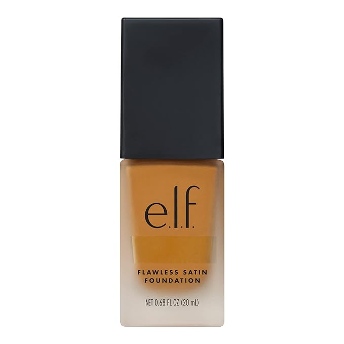 e.l.f. Flawless Finish Foundation, Lightweight & Medium Coverage, Semi-Matte Finish, Suede, 0.68 Fl Oz (20mL)