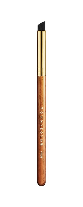 Desert Oak Series VelvetSlant Lip Artist - 45° Slanted Lip Brush for Gradient & Feathered Lips, Ultra-Soft Vegan Nylon, Bubinga Wood Handle (CM 198)