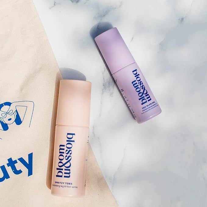 Bloom and Blossom The Glow Getter The Ultimate Body Care Set with Spritzy Toes 1.3 Fl Oz, Wonder Worker 0.84 Fl Oz and You Glow Girl 1.3 Fl Oz